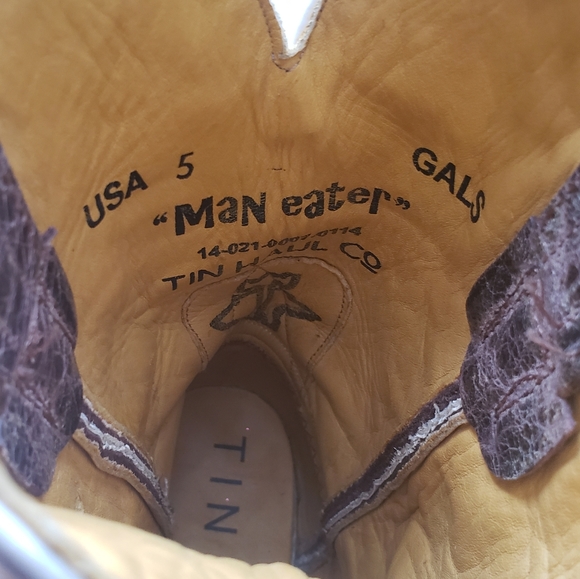 Tin Haul Shoes Tin Haul Man Eater Leather Cowboy Western Boots